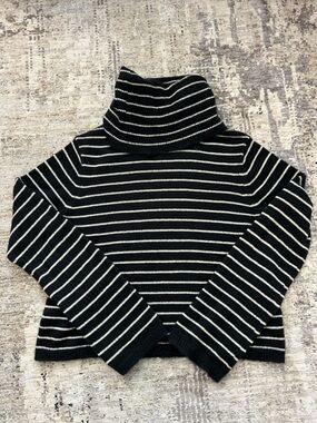 AllSaints Marty Roll Neck Mohair Blend Crop Sweater.